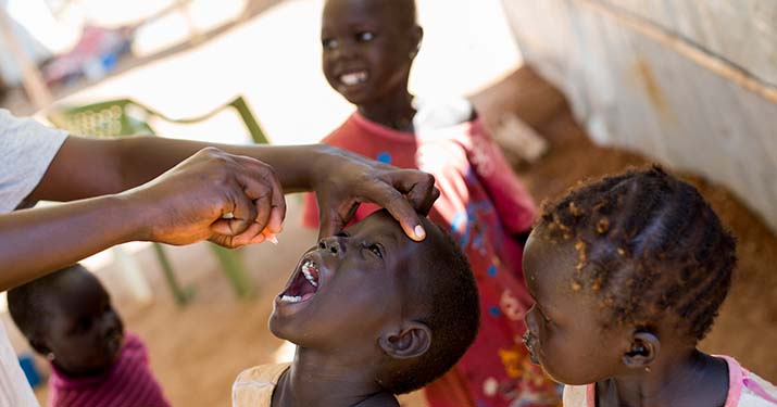 Poliovacciner uddeles i Juba, Sydafrika. Foto: CC BY-NC-ND UN Photo / JC McIlwaine